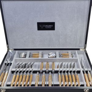 Canteen Of Cutlery Laguiole En Aubrac Horn Tip Handles 28 Pieces