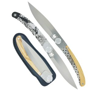 Couteau Le Coq Francais Louis Xiv With Olivewood Handle