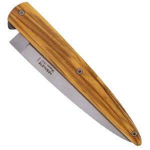 Couteau Arbalete Manche Olivier 1 Piece 12cm Plein Manche 00