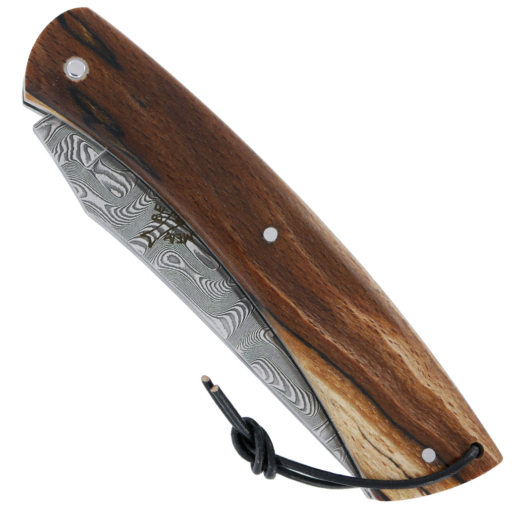 Couteau Camembert 1 Piece 11 Cm Plein Manche Bois D Aubrac Lame Damas 00