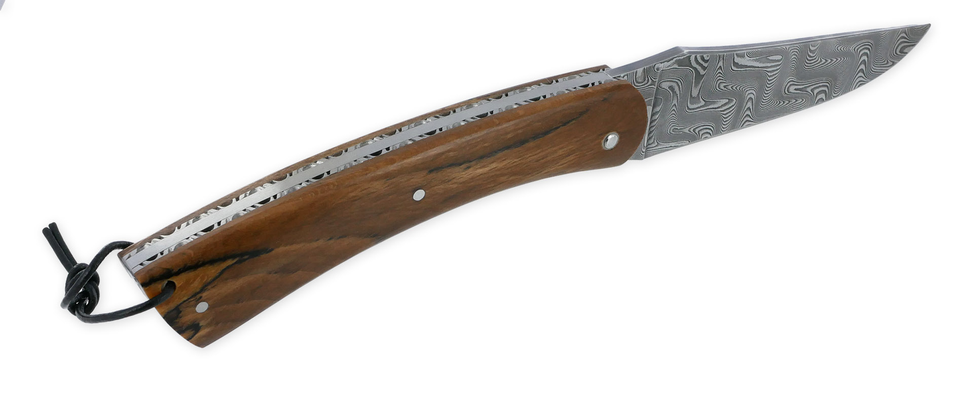 Couteau Camembert 1 Piece 11 Cm Plein Manche Bois D Aubrac Lame Damas 01