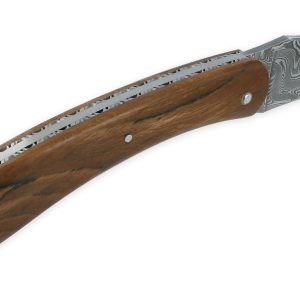 Couteau Camembert 1 Piece 11 Cm Plein Manche Bois D Aubrac Lame Damas 04