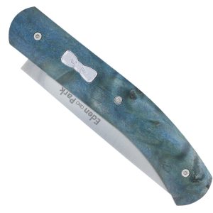 Couteau Eden Park Manche En Loupe De Peuplier Bleu Numerote 00