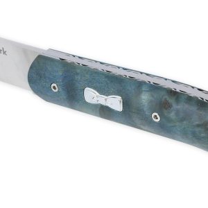 Couteau Eden Park Manche En Loupe De Peuplier Bleu Numerote 02