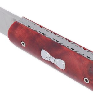 Couteau Eden Park Manche En Loupe De Peuplier Rouge Numerote 02