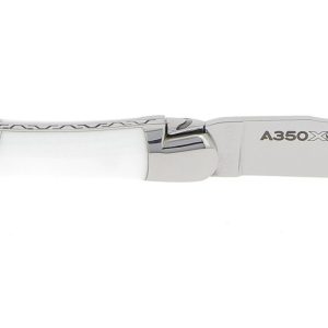 Couteau Forge De Laguiole Airbus A350xwb Manche Acrylique Blanc Et Carbone 2 Mitres Inox Brillant 11cm 02