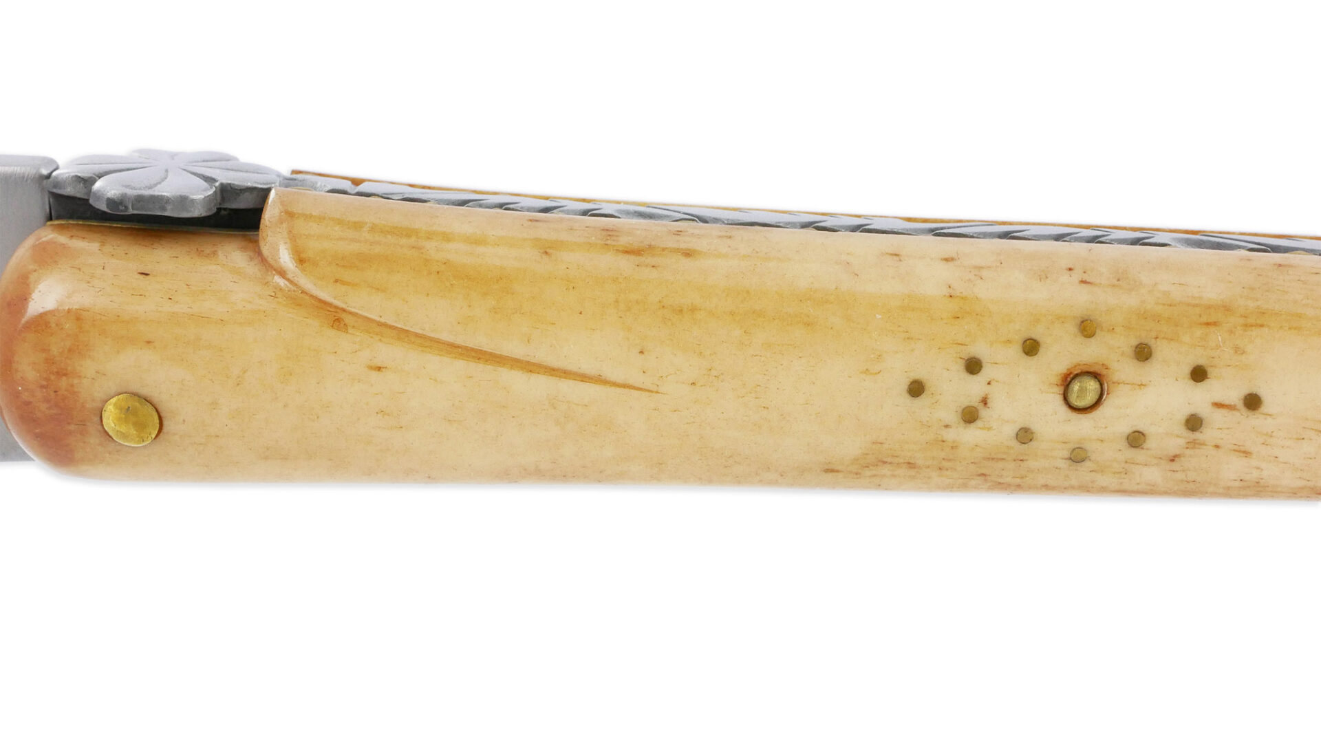 Couteau Forge De Laguiole Couteau De La Chance Manche En Os Vieilli Plein Manche 1 Piece 12 Cm 05