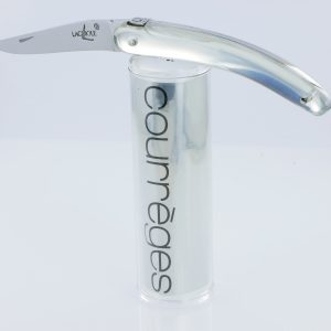 Couteau Forge De Laguiole De Poche Courreges Pour Femme Plein Manche Acrylique Miroir 1 Piece Finition Brillante 9 Cm 05