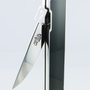 Couteau Forge De Laguiole Furtivo Designer Ora Ito Acrylique Noir Plein Manche Forme Cubique 1 Piece Finition Brillante 11cm 06