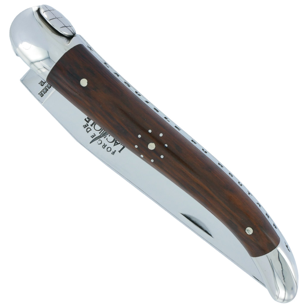 Couteau Forge De Laguiole Le Routard Manche En Amourette 1 Piece 2 Mitres Inox Brillant 11cm 00