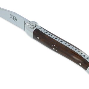 Couteau Forge De Laguiole Le Routard Manche En Amourette 1 Piece 2 Mitres Inox Brillant 11cm 01