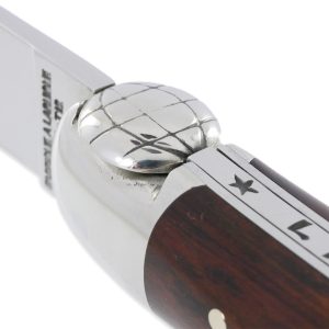 Couteau Forge De Laguiole Le Routard Manche En Amourette 1 Piece 2 Mitres Inox Brillant 11cm 03