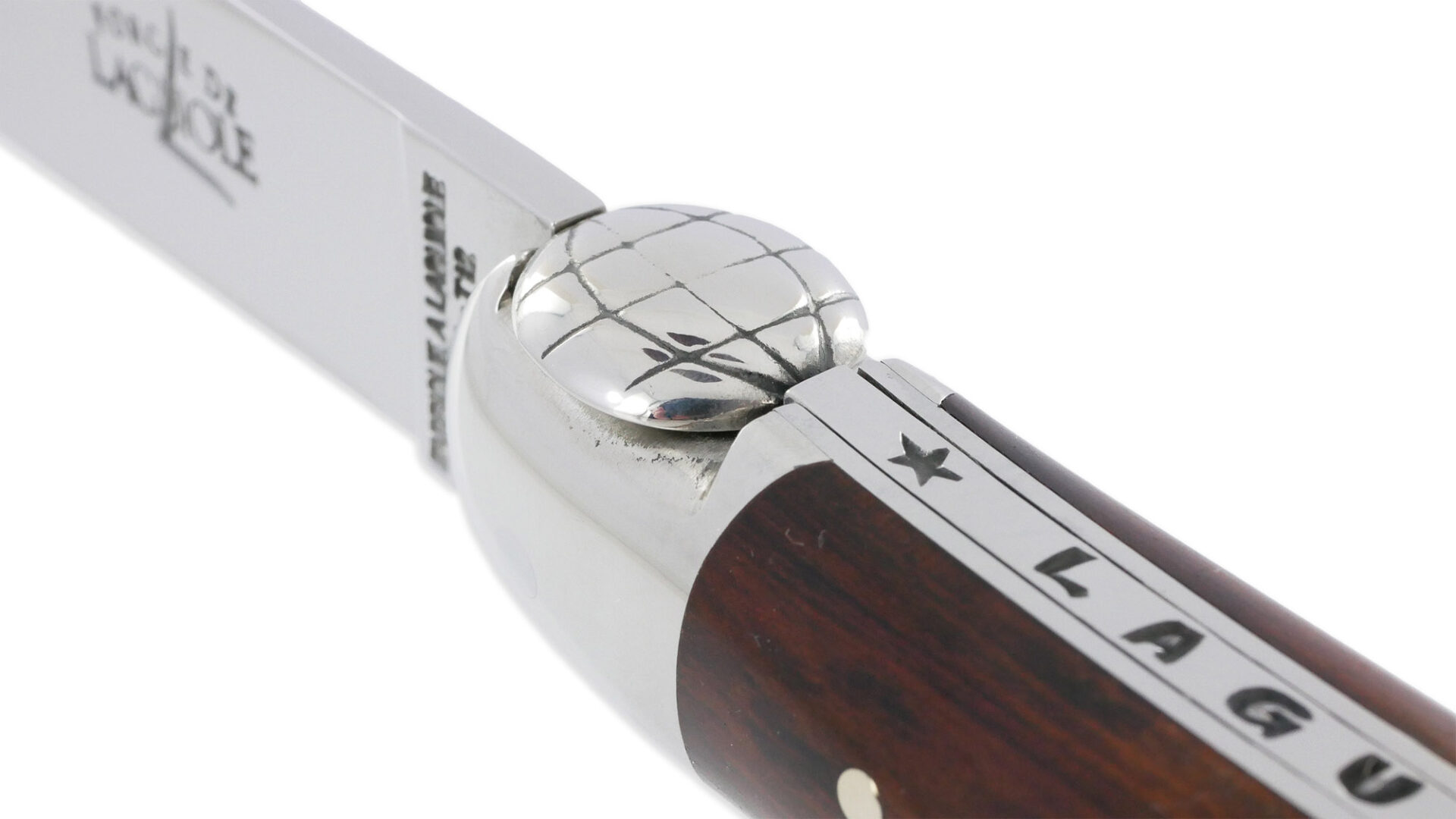 Couteau Forge De Laguiole Le Routard Manche En Amourette 1 Piece 2 Mitres Inox Brillant 11cm 03