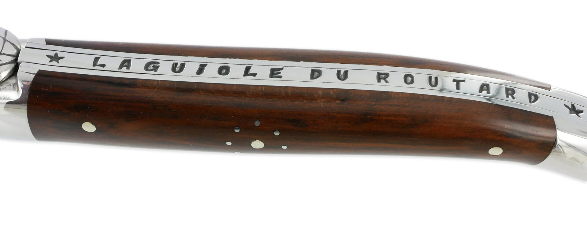 Couteau Forge De Laguiole Le Routard Manche En Amourette 1 Piece 2 Mitres Inox Brillant 11cm 04