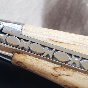 Couteau Forge De Laguiole Manche En Bois De Bouleau 1 Piece Inox Brillant 12cm 02