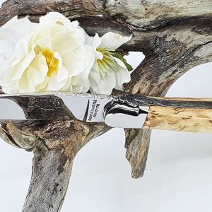 Couteau Forge De Laguiole Manche En Bois De Bouleau 1 Piece Inox Brillant 12cm 03