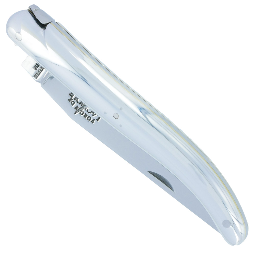 Couteau Forge De Laguiole Plein Manche En Aluminium Designer Philippe Starck 1 Piece Finition Brillante 11cm 00