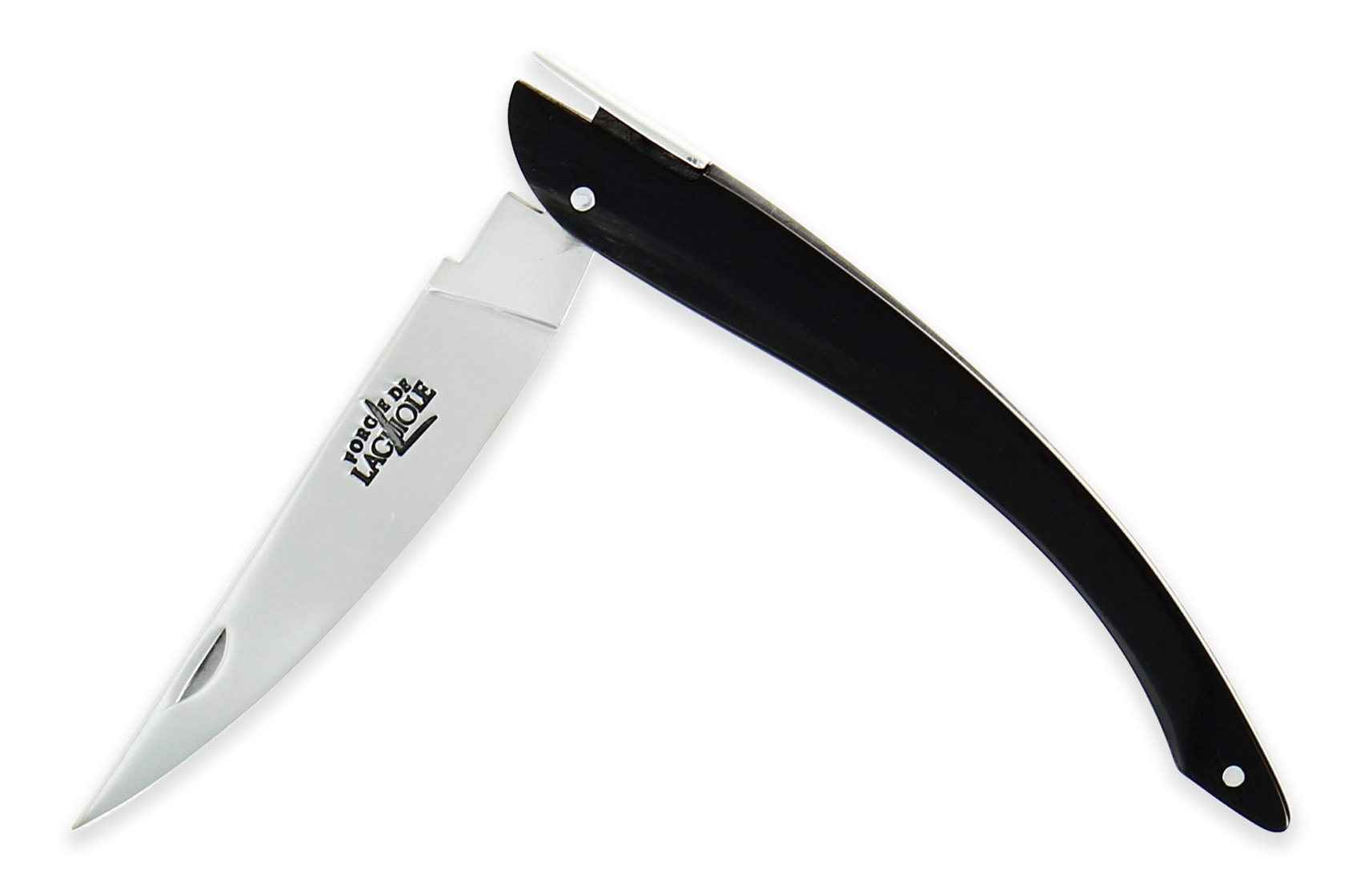 Couteau Forge De Laguiole Raffy Plein Manche Buffle 1 Piece Finition Brillante 13cm 01
