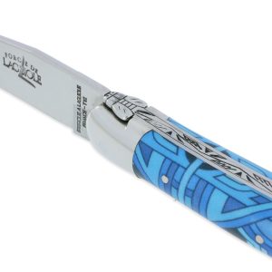 Couteau Forge De Laguiole Seize Vega Manche En Acrylique Design Seize Happywallmaker 1 Piece 2 Mitres En Inox Brillant 11cm 03