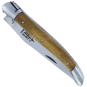 Couteau Laguiole Antan Manche Acacia 2 Mitres Inox Brosse 1 Piece 12cm 00