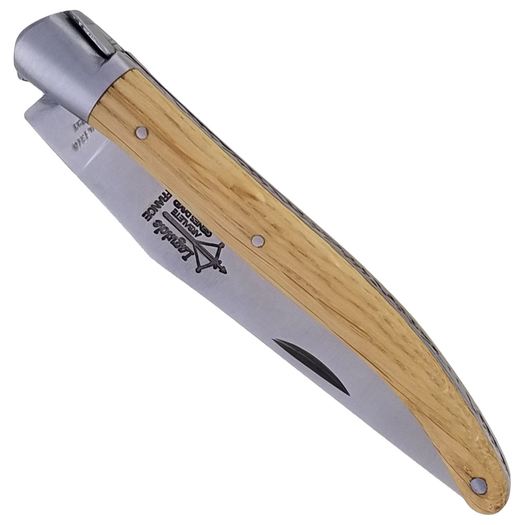 Couteau Laguiole Antan Manche En Chene 1 Mitre Inox Brosse 1 Piece 12cm 00