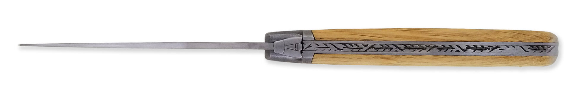 Couteau Laguiole Antan Manche En Chene 1 Mitre Inox Brosse 1 Piece 12cm 02