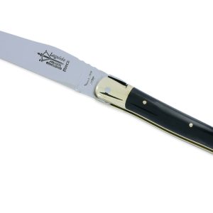 Couteau Laguiole Antan Manche En Corne De Buffle 1 Mitre Laiton Brillant 1 Piece 12cm 02