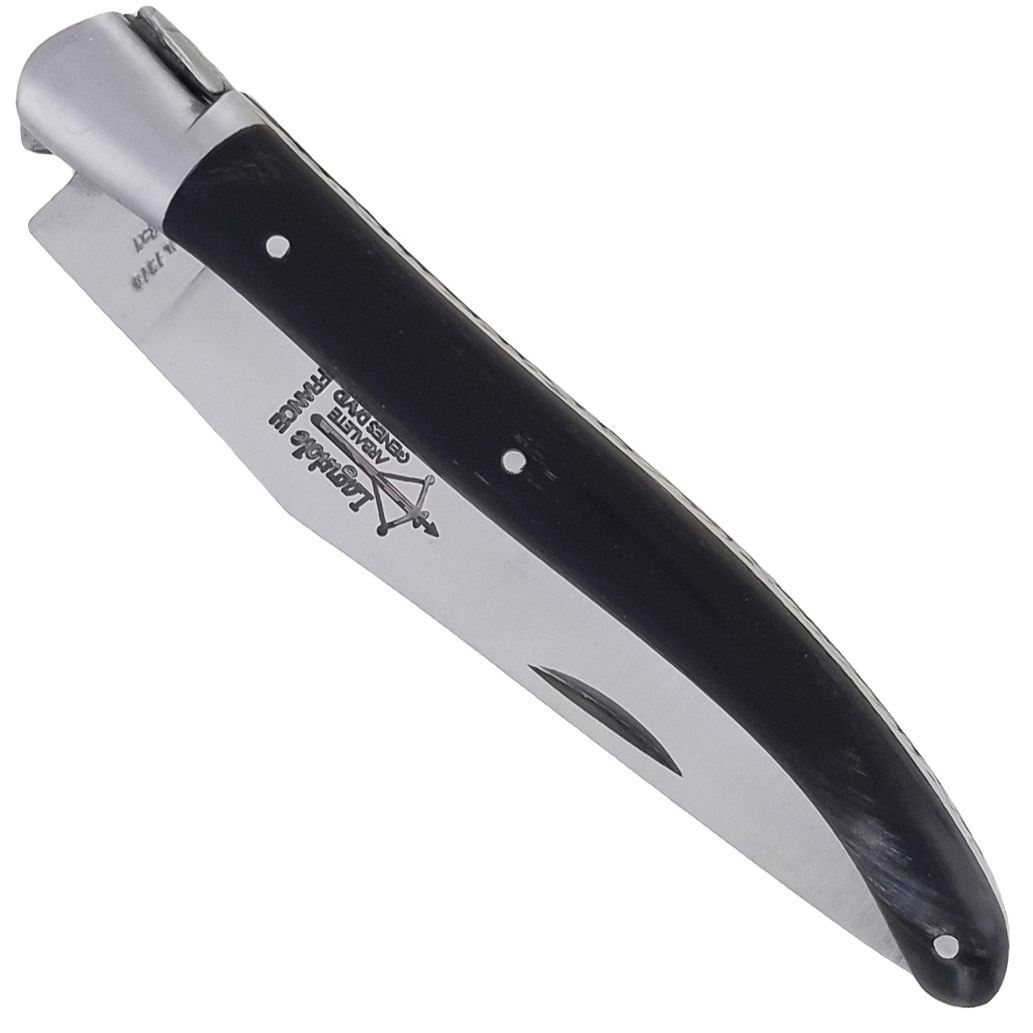 Couteau Laguiole Antan Manche En Corne De Zebu 1 Mitre Inox Brosse 1 Piece 12cm 00