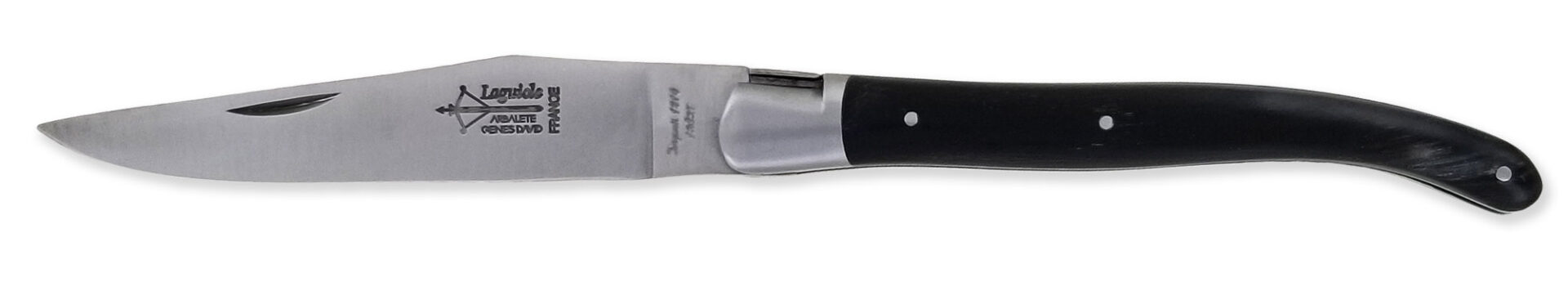 Couteau Laguiole Antan Manche En Corne De Zebu 1 Mitre Inox Brosse 1 Piece 12cm 01