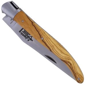 Couteau Laguiole Antan Manche En Olivier 1 Mitre Inox Brosse 1 Piece 12cm 00