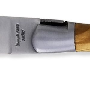 Couteau Laguiole Antan Manche En Olivier 2 Mitres Inox Brosse 2 Pieces 12cm 01