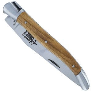 Couteau Laguiole Antan Manche Merisier 2 Mitres Inox Brosse 1 Piece 12cm 00