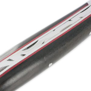 Couteau Laguiole Arbalete Manche Ebene 2 Mitres Inox Brillant Entretoises Rouge 1 Piece 12cm 05
