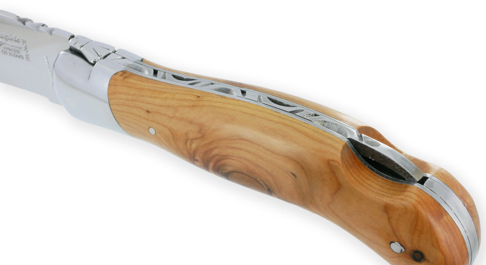 Couteau Laguiole De Chasse Arbalete Manche Genevrier Inox Brillant 12cm 01