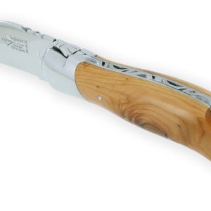 Couteau Laguiole De Chasse Arbalete Manche Genevrier Inox Brillant 12cm 02