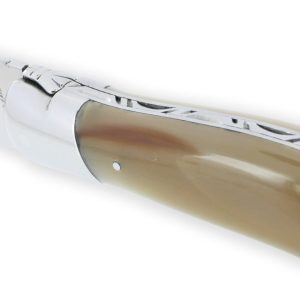 Couteau Laguiole De Chasse Arbalete Manche Pointe De Corne 12cm 02
