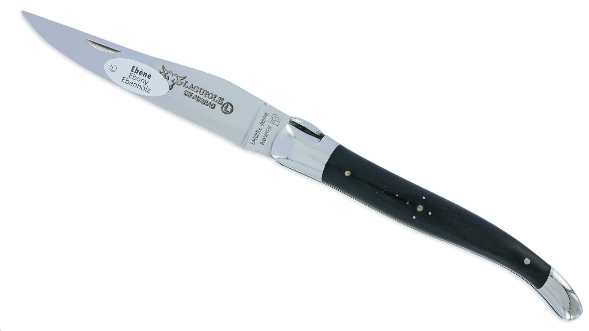 Couteau Laguiole En Aubrac 1 Piece 12 Cm Ballon De Rugby Manche Ebene 2 Mitres Inox Brillant 02