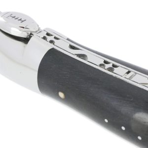 Couteau Laguiole En Aubrac 1 Piece 12 Cm Ballon De Rugby Manche Ebene 2 Mitres Inox Brillant 03