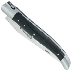 Couteau Laguiole En Aubrac 1 Piece 12 Cm Ebene 1 Mitre Inox Brosse Decoration Guepe 00