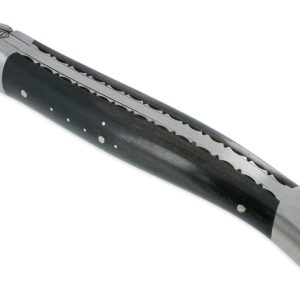 Couteau Laguiole En Aubrac 1 Piece 12 Cm Ebene 1 Mitre Inox Brosse Decoration Guepe 01