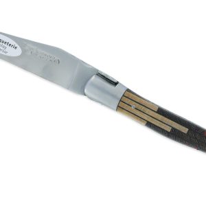 Couteau Laguiole En Aubrac 1 Piece 12 Cm Manche Marqueterie Puzzle Etincelle 2 Mitres Inox Brosse 02