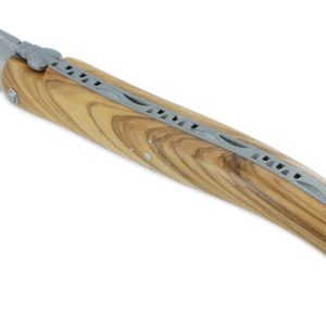 Couteau Laguiole En Aubrac 1 Piece 12 Cm Olivier Plein Manche Finition Brossee 03