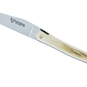 Couteau Laguiole En Aubrac 1 Piece 12 Cm Plein Manche En Ivoire De Mammouth Ressort Et Platines Guilloches Mouche Num 3 01