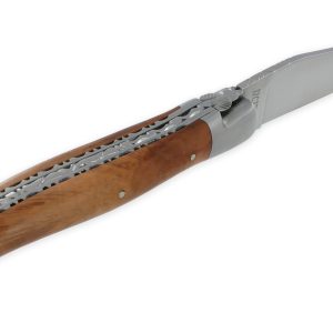 Couteau Laguiole En Aubrac 1 Piece 12cm Manche Bruyere 2 Mitres Double Platines Num2 03