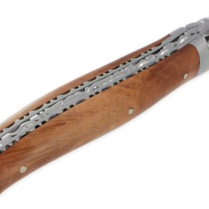 Couteau Laguiole En Aubrac 1 Piece 12cm Manche Bruyere 2 Mitres Double Platines Num2 04