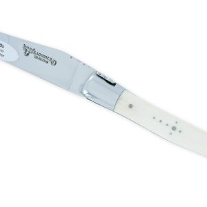 Couteau Laguiole En Aubrac 1 Piece 12cm Manche Os 2 Mitres Inox Brillant 02