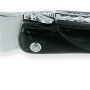 Couteau Laguiole En Aubrac 1 Piece 12cm Plein Manche Buffle Ressort Spiral Finition Brillante Double Platines 01