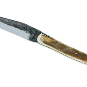 Couteau Laguiole En Aubrac 1 Piece 12cm Plein Manche Croute Divoire De Mammouth Lame Brut De Forge 05