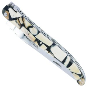 Couteau Laguiole En Aubrac 1 Piece 12cm Plein Manche Nougatine Mammouth 00