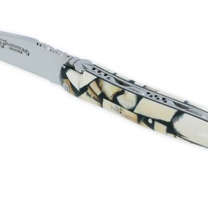 Couteau Laguiole En Aubrac 1 Piece 12cm Plein Manche Nougatine Mammouth 01